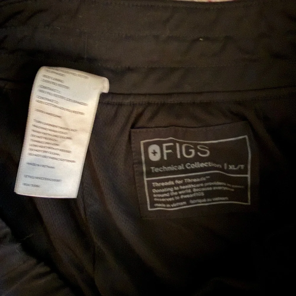 FIGS‎ Technical Collection Jogger Scrub Pants Mens XL/T Black Excellent Cargo